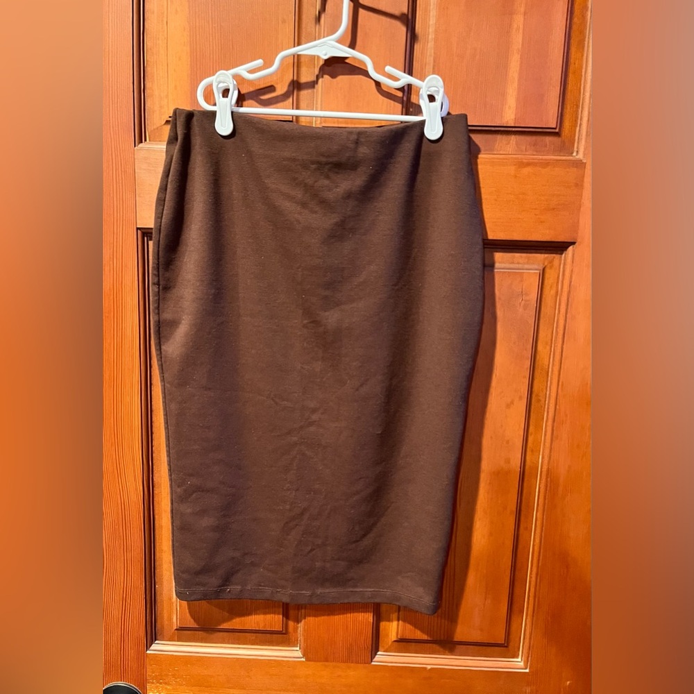 Forever 21 Dark Brown Pencil Skirt